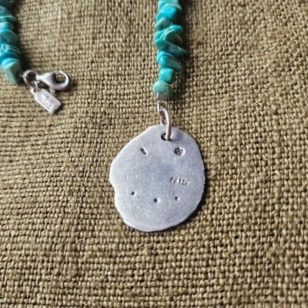 SS Turquoise Journey of Faith Bracelet by Peyote Bird - Picture 12 of 14
